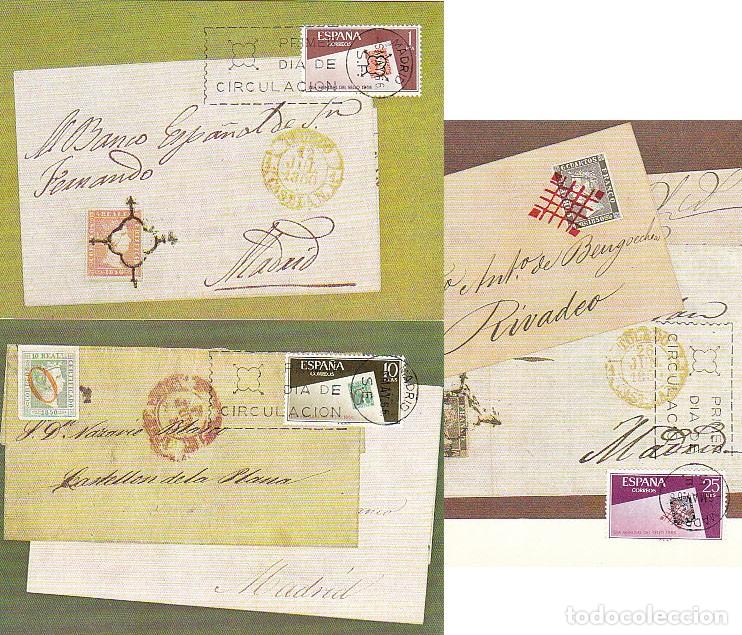 Sellos: Edifil 1723/5, dia del sello, porteo de Alicante, tarjeta m&aacute;xima primer d&iacute;a 6-5-1966 SERIE COMPLETA