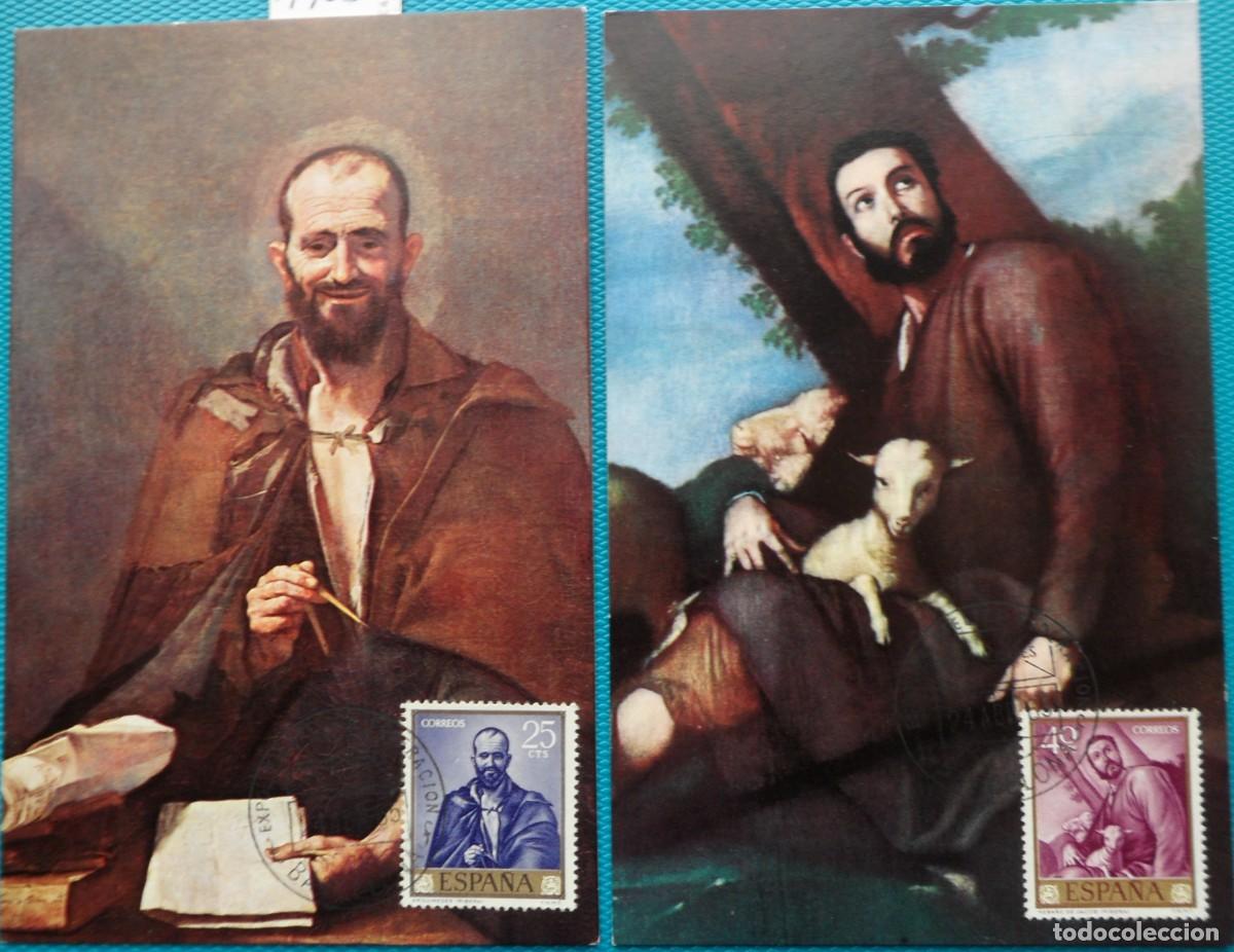 Sellos: 1963-ESPA&Ntilde;A-TARJETAS MAXIMAS-VER FOTO- N&ordm;1498/1507-PINTOR JOSE DE RIBERA