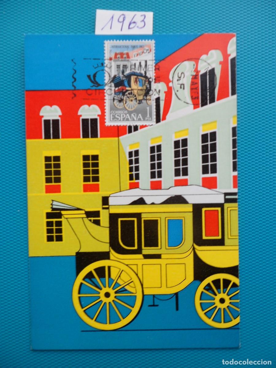 Sellos: 1963-ESPA&Ntilde;A-TARJETAS MAXIMAS-VER FOTO- N&ordm;1508-CONFERENCIA POSTAL INTERNACIONAL