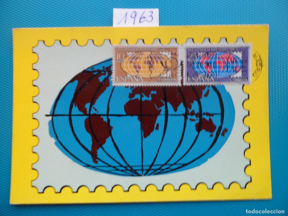 Sellos: 1963-ESPA&Ntilde;A-TARJETAS MAXIMAS-VER FOTO- N&ordm;1509/11-DIA MUNDIAL DEL SELLO