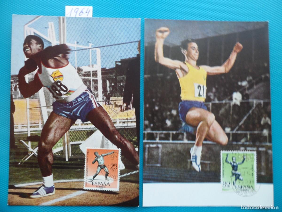 Sellos: 1964-ESPA&Ntilde;A-TARJETAS MAXIMAS-VER FOTO- N&ordm;1617/21-JUEGOS OLIMPICOS DE INNSBRUCK Y TOKIO