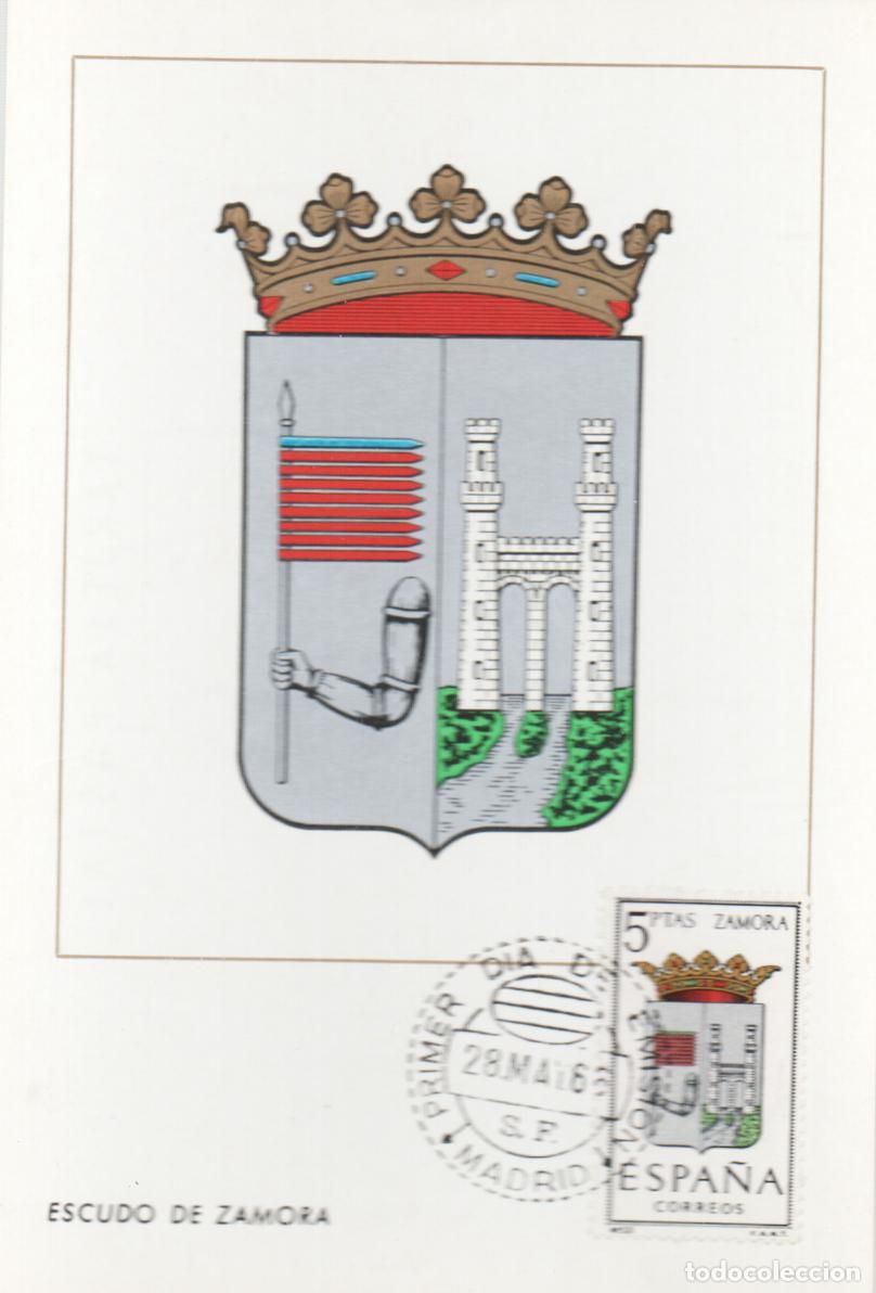 Sellos: Edifil 1700, escudo de Zamora, Tarjeta m&aacute;xima de primer d&iacute;a de 1966