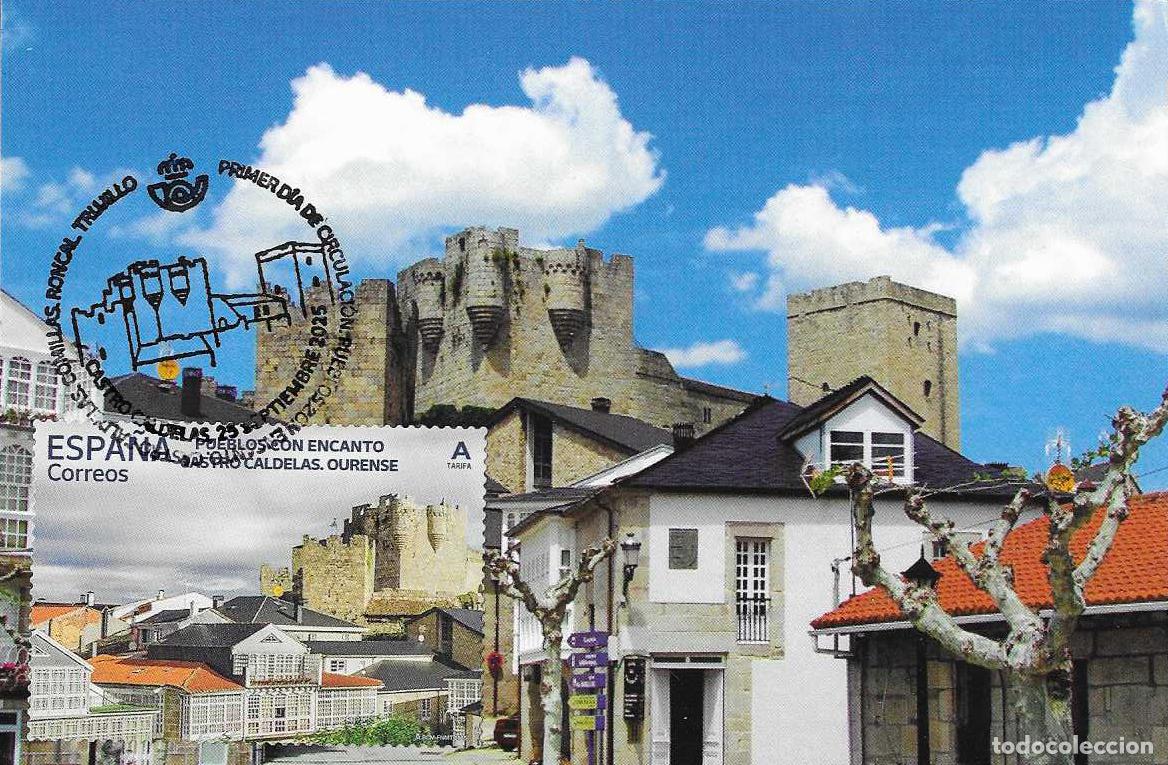 Sellos: CASTRO CALDELAS (OURENSE) PUEBLOS CON ENCANTO 2025 (EDIFIL 5862) TM PD CASTRO CALDELAS RARO VER MPM