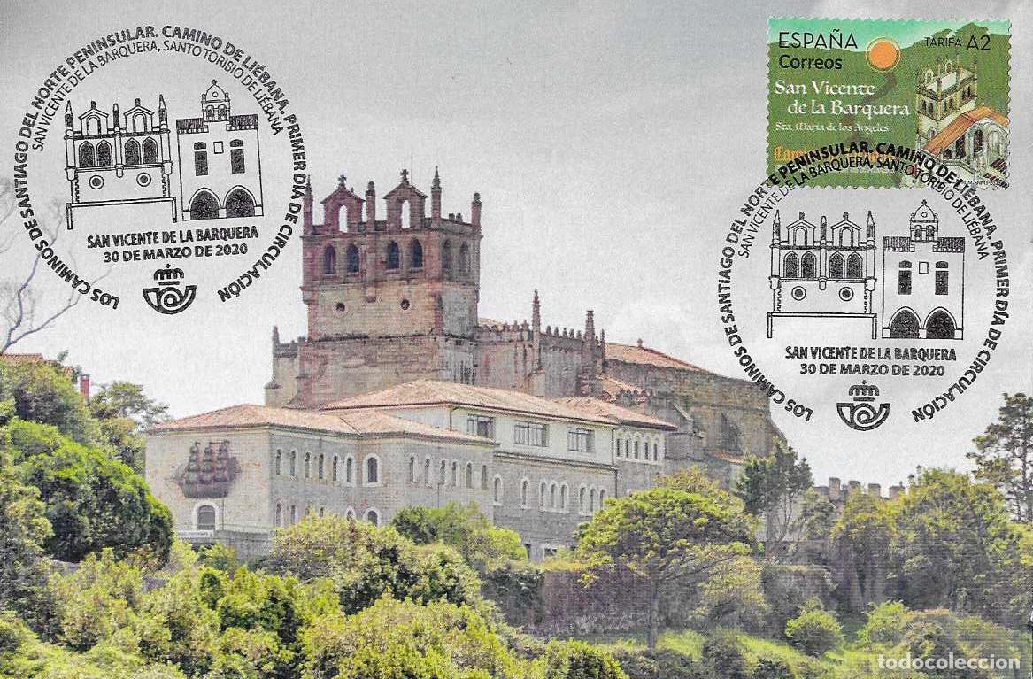 Sellos: CAMINO SANTIAGO STA MARIA ANGELES CANTABRIA 2020 (EDIFIL 5397) TM PD SAN VICENTE DE LA BARQUERA MPM
