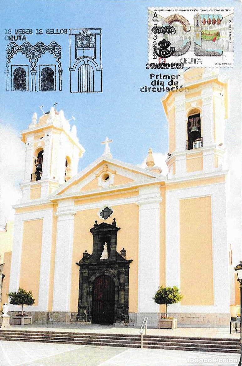 Sellos: CEUTA CATEDRAL DE LA ASUNCION 12 MESES 12 SELLOS 2020 (EDIFIL 5363) TM PD MATASELLOS CEUTA RARO MPM
