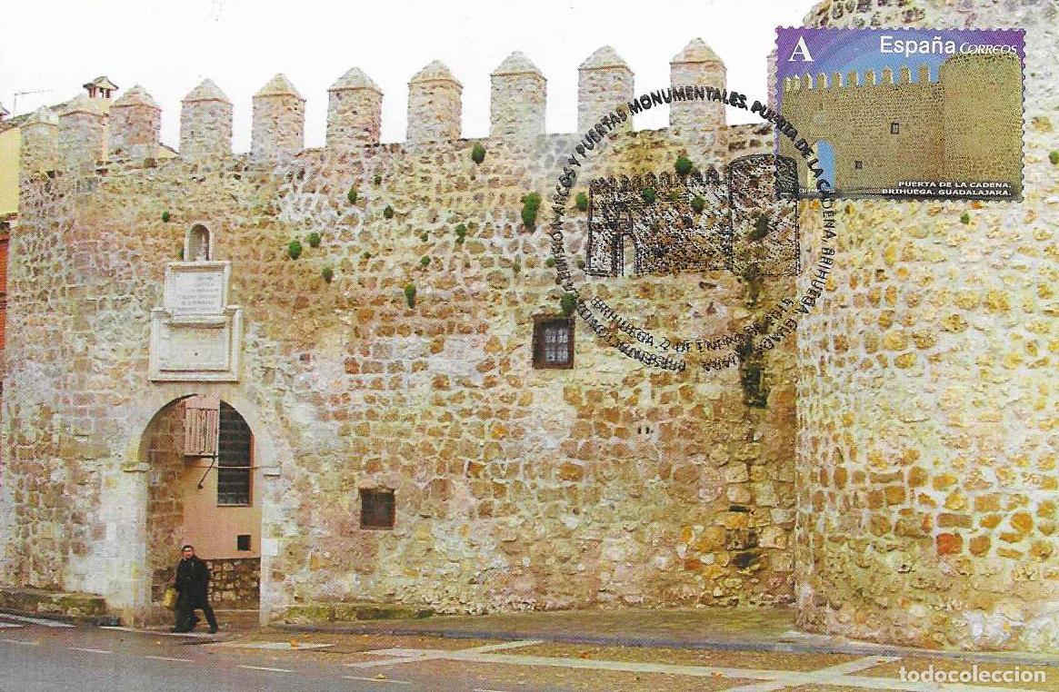 Sellos: PUERTA DE LA CADENA ARCOS Y PUERTAS MONUMENTALES 2015 (EDIFIL 4925) EN TM BRIHUEGA (GUADALAJARA) MPM