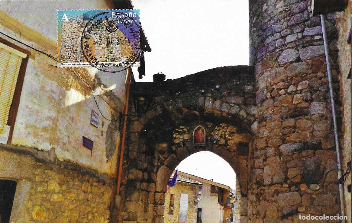Sellos: PUERTA DE SAN GINES ARCOS Y PUERTAS MON. 2014 (EDIFIL 4842) TM PD MIRANDA DEL CASTA&Ntilde;AR SALAMANCA MPM