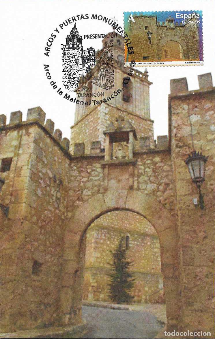 Sellos: ARCO DE LA MALENA ARCOS Y PUERTAS MONUMENTALES 2014 (EDIFIL 4838) TM MATASELLO TARANCON (CUENCA) MPM