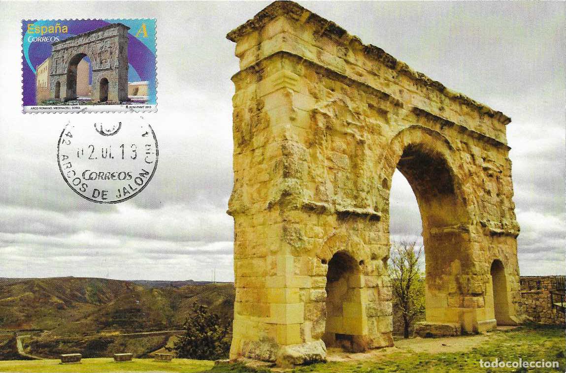 Sellos: ARCO ROMANO MEDINACELI ARCOS Y PUERTAS MONUMENTALES 2013 (EDIFIL 4767) TM PD ARCOS JALON (SORIA) MPM
