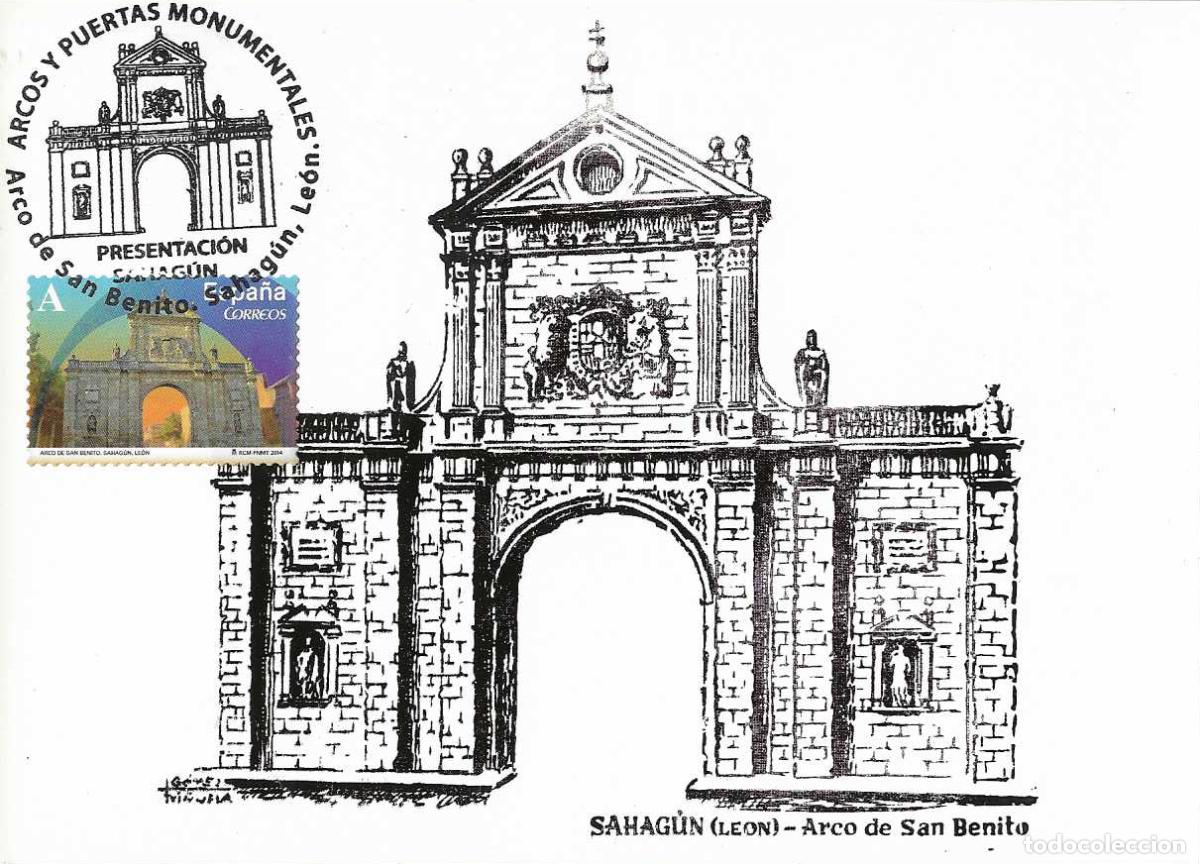 Sellos: ARCO SAN BENITO ARCOS PUERTAS MONUMENTALES 2014 (EDIFIL 4841) TM MOD 1 PRESENTACION SAHAGUN LEON MPM
