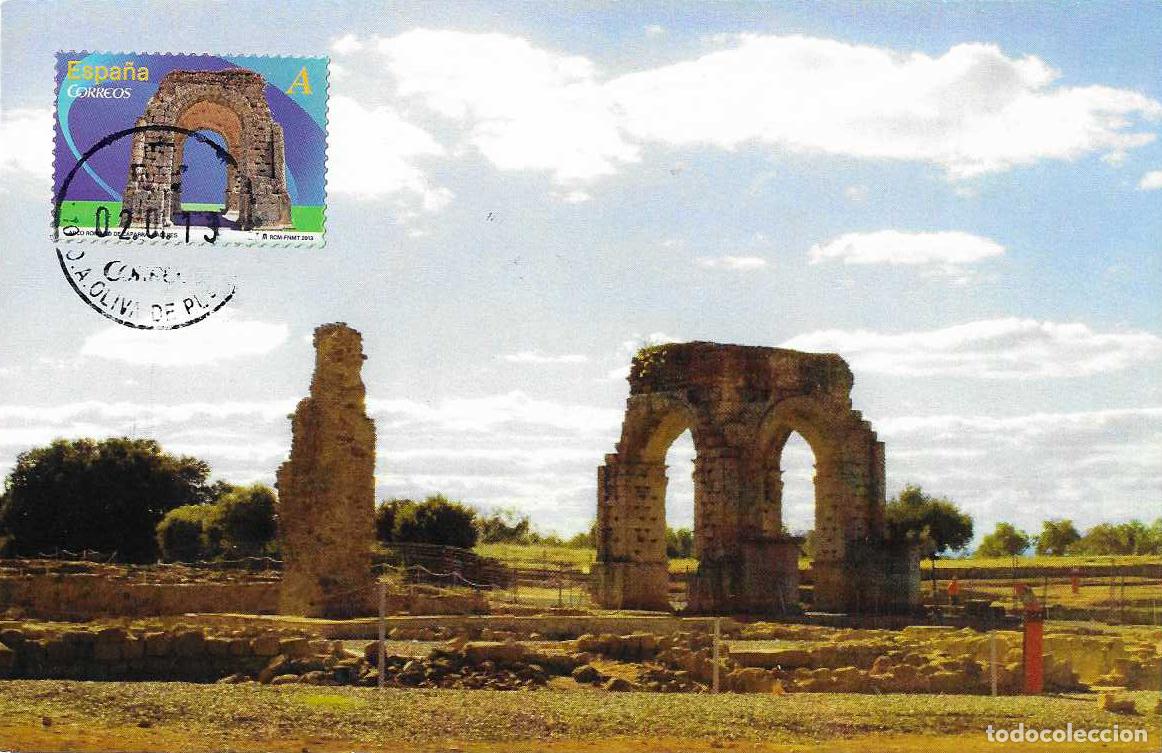 Sellos: ARCO ROMANO CAPARRA ARCOS PUERTAS MONUMENTALES 2013 (EDIFIL 4764) TM PD OLIVA PLASENCIA CACERES MPM