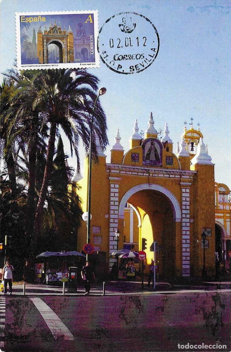 Sellos: ARCO O PUERTA DE LA MACARENA ARCOS Y PUERTAS MONUMENTALES 2012 (EDIFIL 4681) TM PD SEVILLA RARO MPM