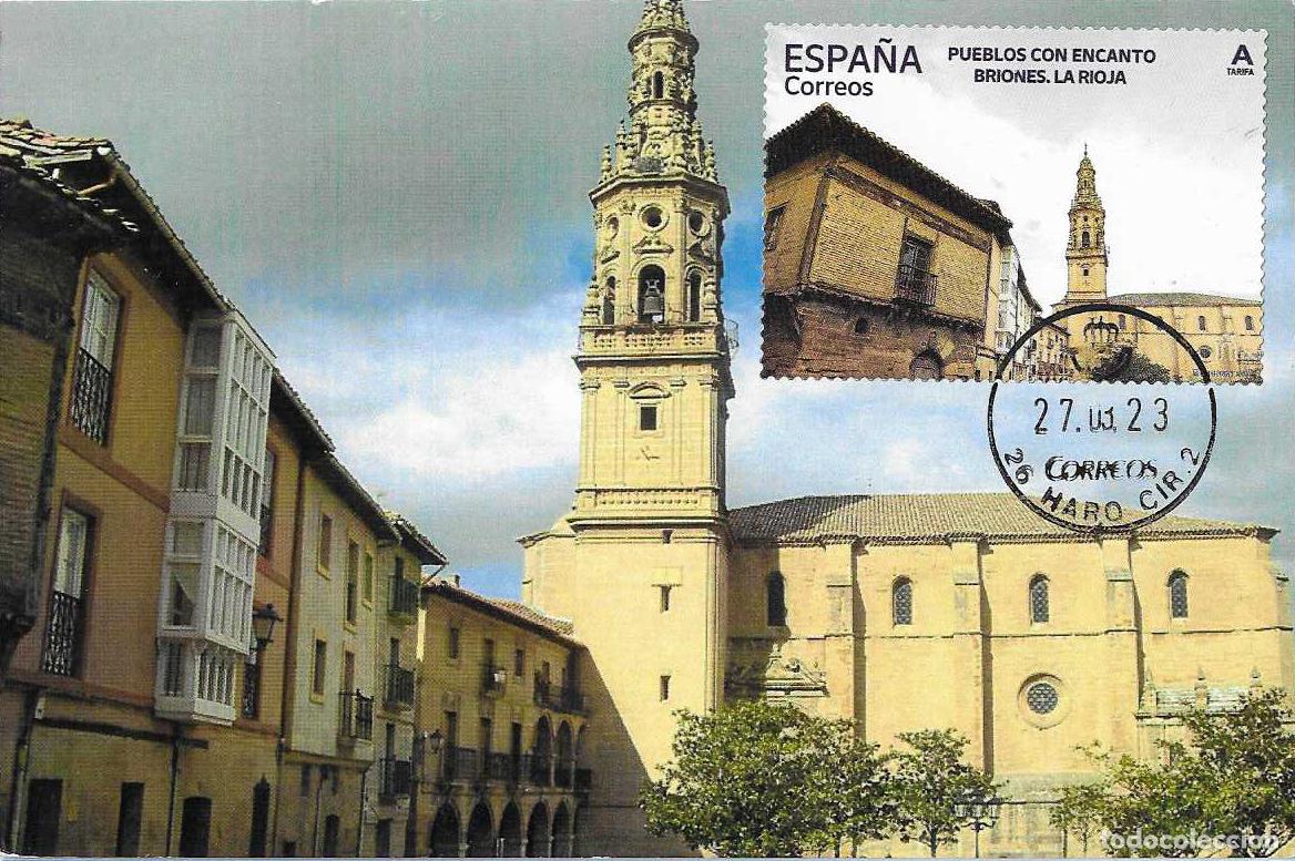 Sellos: IGLESIA NTRA SRA DE LA ASUNCION BRIONES RIOJA PUEBLOS CON ENCANTO 2023 (EDIFIL 5645) TM PD HARO MPM