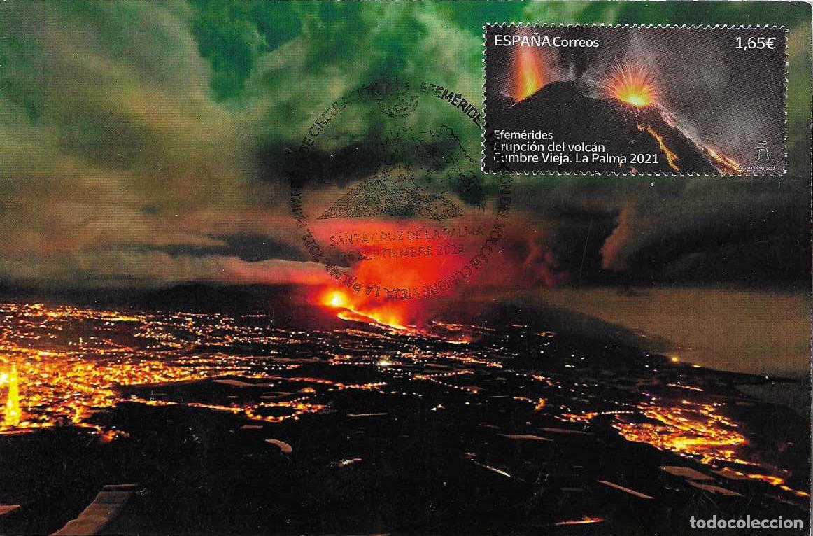 Sellos: ERUPCION VOLCAN CUMBRE VIEJA EFEMERIDES 2021 2022 (EDIFIL 5604) TM PD SANTA CRUZ LA PALMA (CANARIAS)