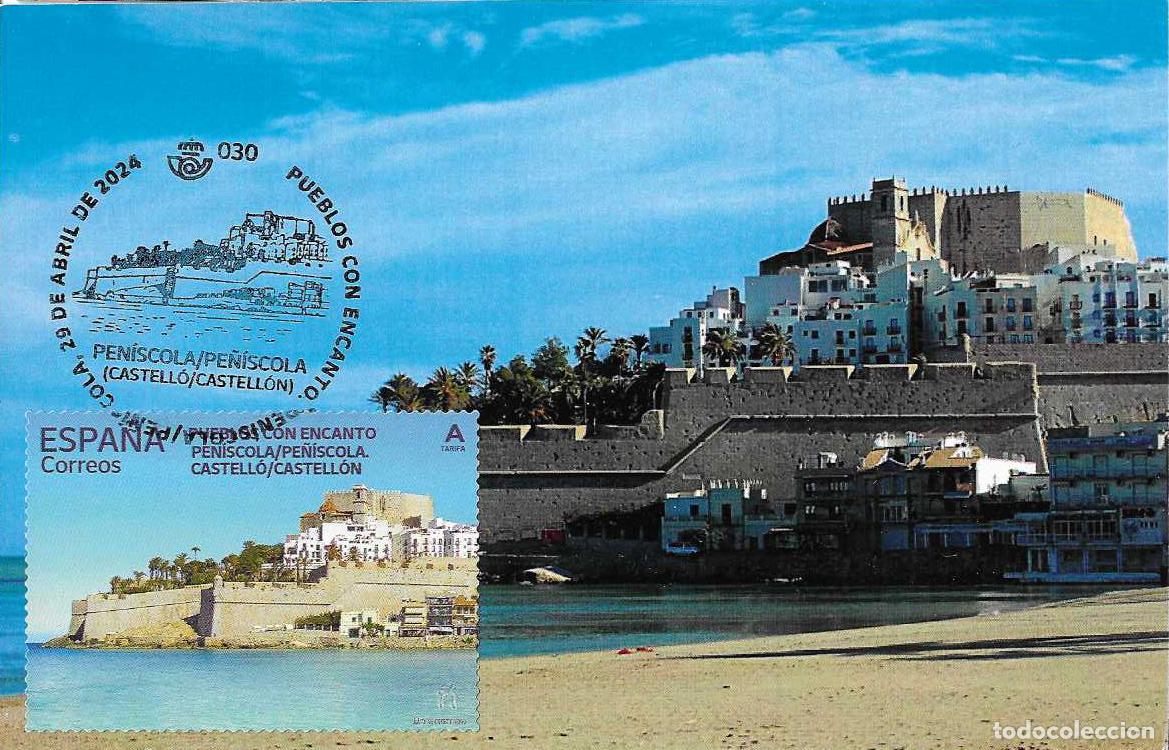 Sellos: PE&Ntilde;ISCOLA PUEBLOS CON ENCANTO 2024 (EDIFIL 5745) TM PRIMER DIA MATASELLOS PE&Ntilde;ISCOLA (CASTELLON) MPM