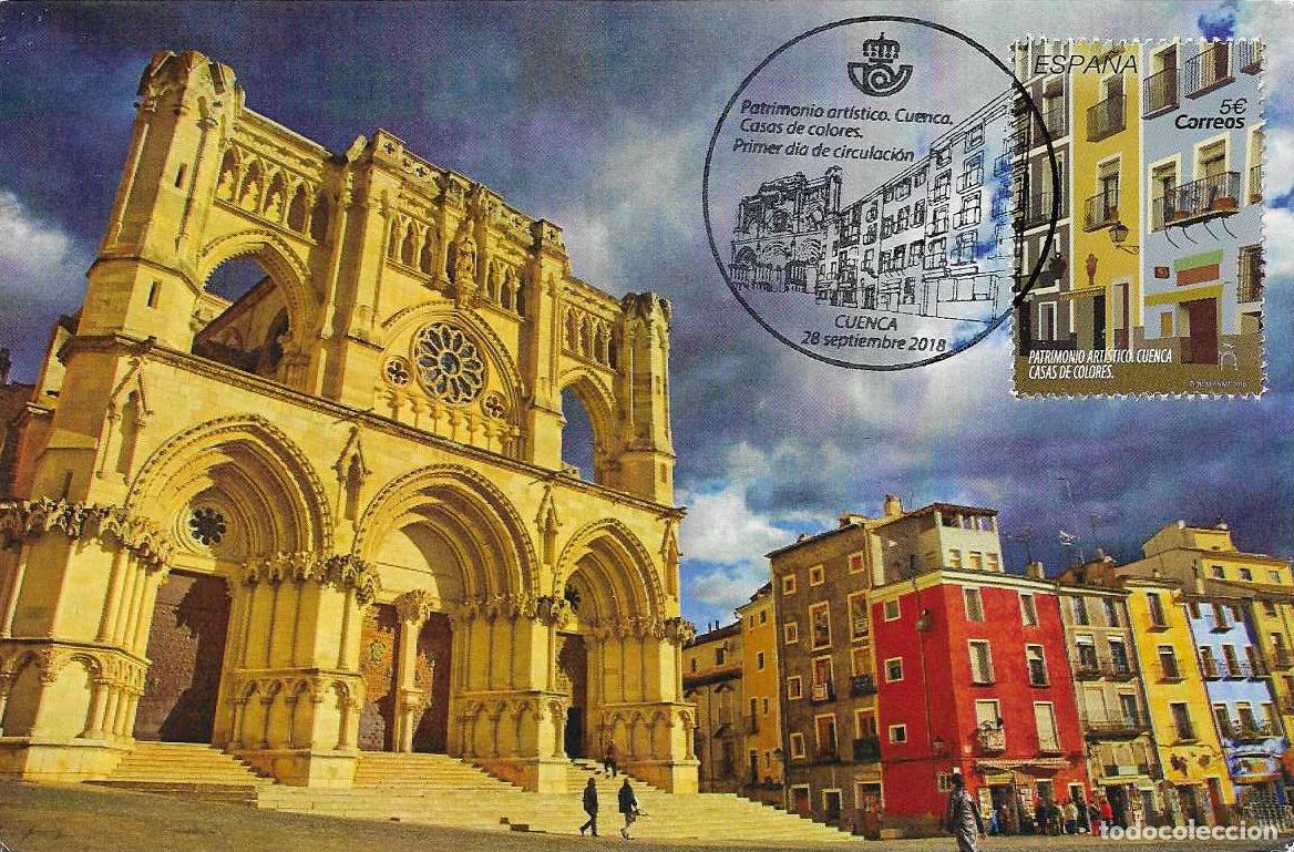 Sellos: CASAS DE COLORES EN CUENCA PATRIMONIO ARTISTICO 2018 (EDIFIL 5256) TM PD MATASELLOS CUENCA RARO ASI