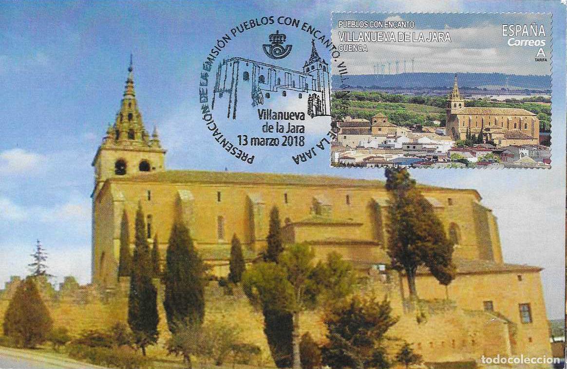 Sellos: BASILICA ASUNCION PUEBLOS CON ENCANTO 2018 (EDIFIL 5212) TM PD PRESENTACION VILLANUEVA JARA (CUENCA)