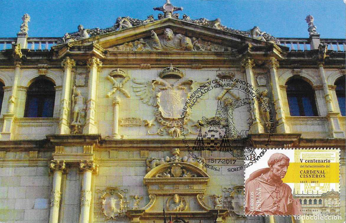 Sellos: CARDENAL CISNEROS EFEMERIDES 2017 (EDIFIL 5116) TM PD MOD 1 PRESENTACION ALCALA HENARES (MADRID) MPM