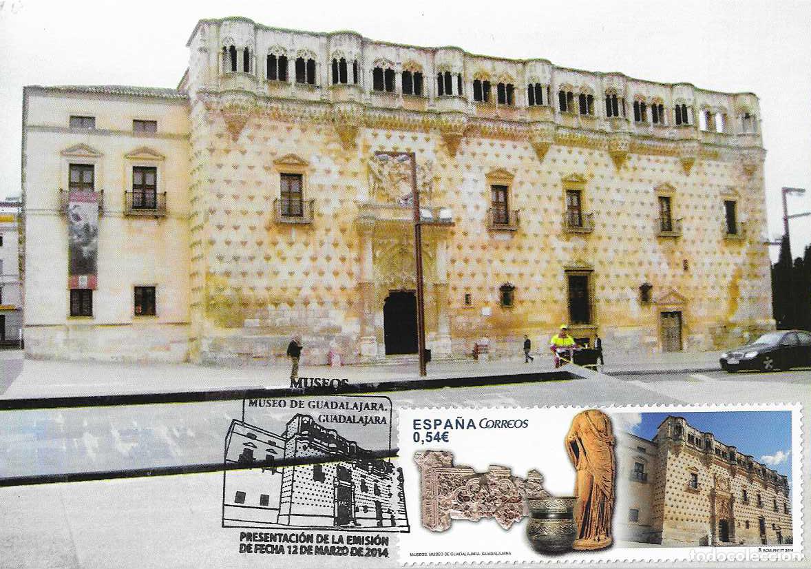Sellos: PALACIO DEL INFANTADO MUSEO DE GUADALAJARA MUSEOS 2014 (EDIFIL 4873) TM PD PRESENTACION GUADALAJARA