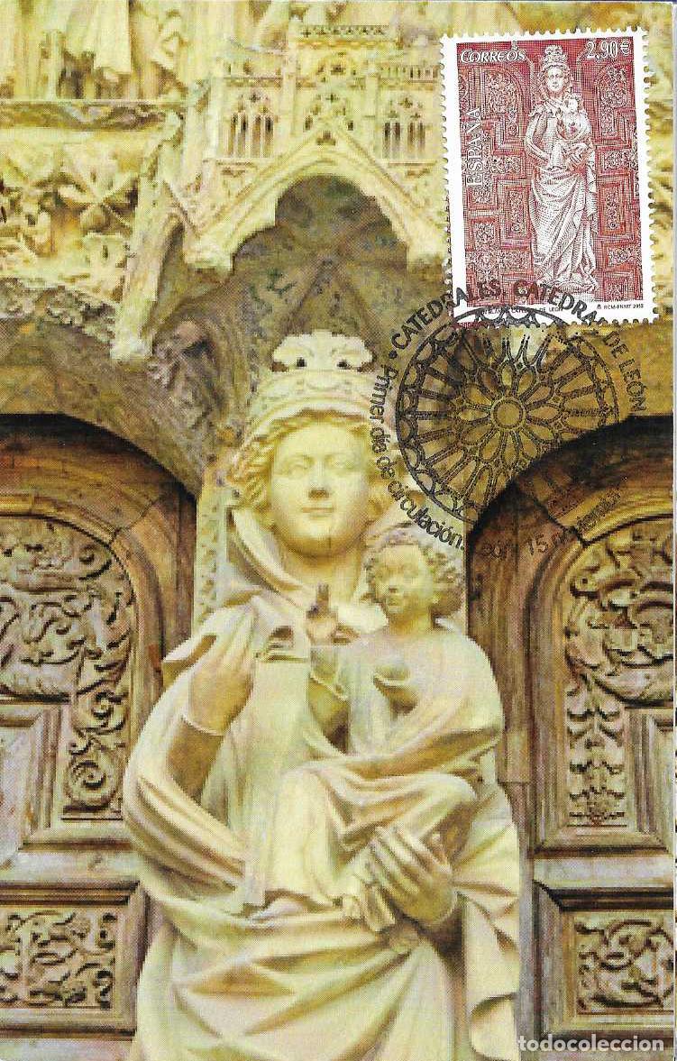 Sellos: LA VIRGEN BLANCA CATEDRAL DE LEON CATEDRALES 2012 (EDIFIL 4761) TM PD MATASELLOS LEON MUY RARO ASI