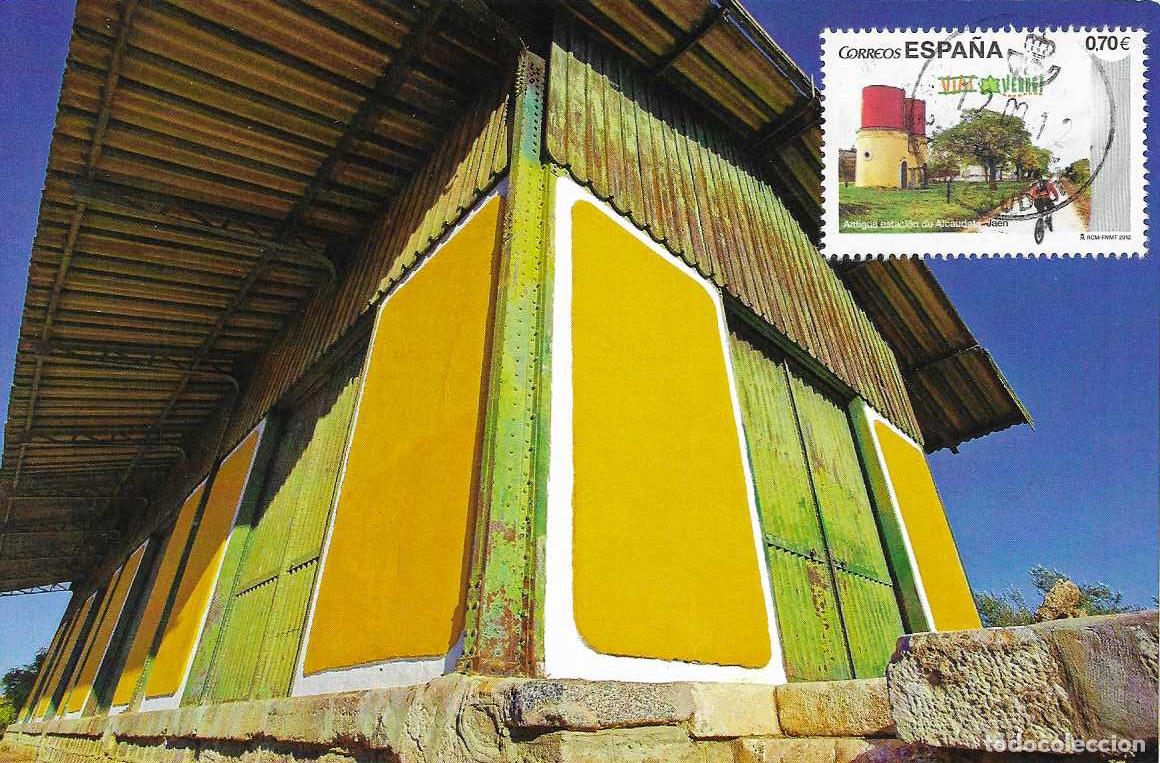 Sellos: TRENES ALMACEN ANTIGUA ESTACION FERROCARRIL VIAS VERDES 2012 (EDIFIL 4744) TM PD ALCAUDETE (JAEN)