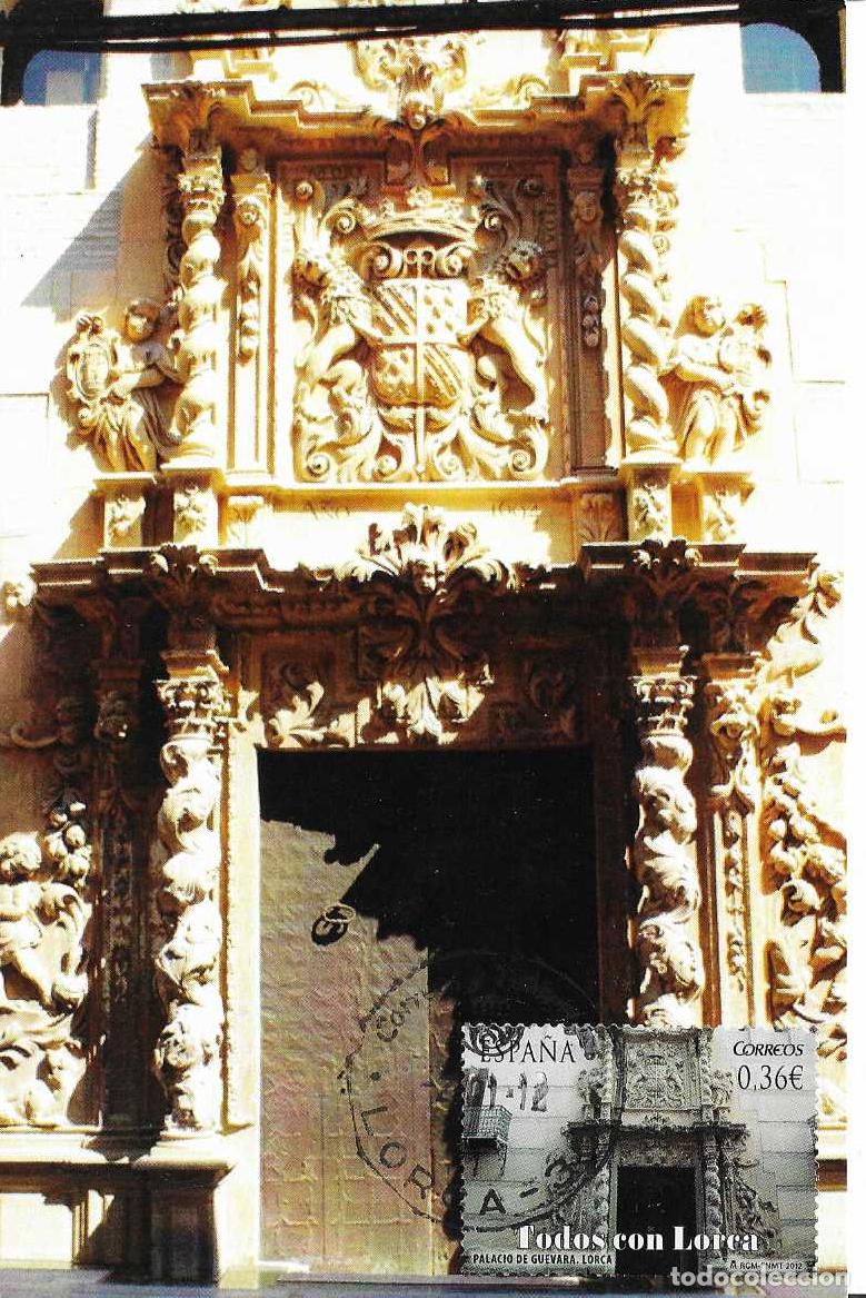 Sellos: PALACIO DE GUEVARA TODOS CON LORCA 2012 (EDIFIL 4694) TM PD MATASELLOS LORCA (MURCIA) RARO ASI MPM