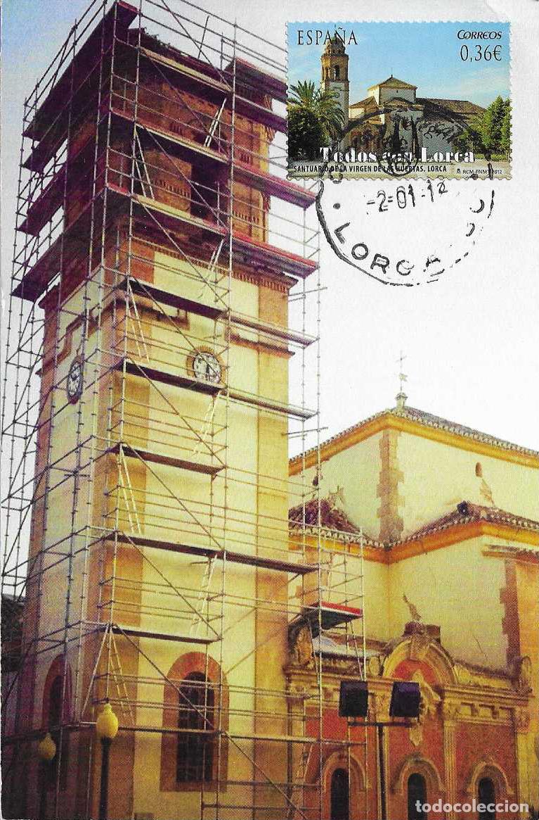 Sellos: SANTUARIO VIRGEN DE LAS HUERTAS TODOS CON LORCA 2012 (EDIFIL 4691) TM PD LORCA (MURCIA) RARO ASI MPM
