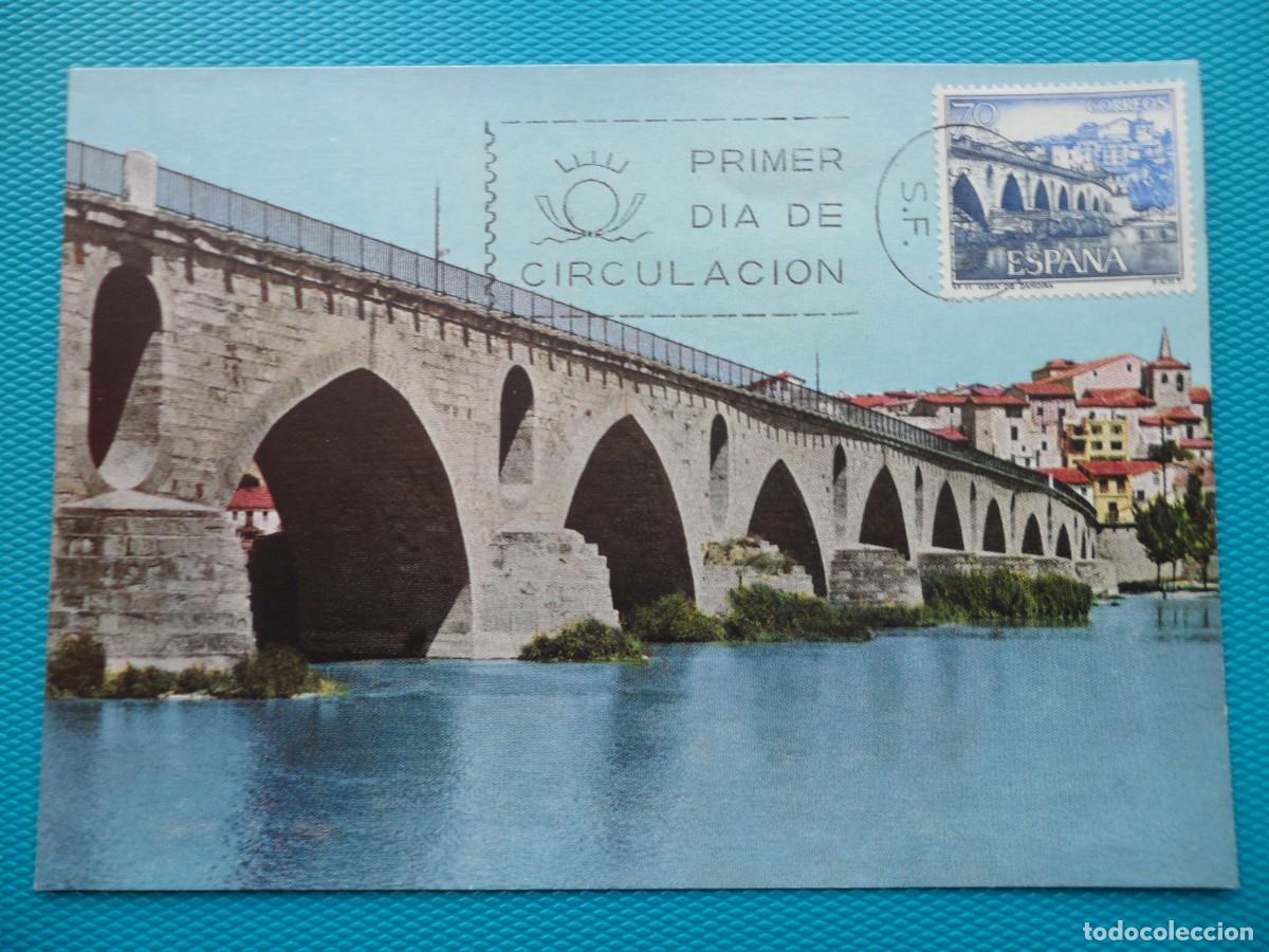 Sellos: 1965-ESPA&Ntilde;A-TARJETAS MAXIMAS-VER FOTO- N&ordm;1646-SERIE TURISTICA-ZAMORA-PUENTE ROMANO SOBRE EL DUERO