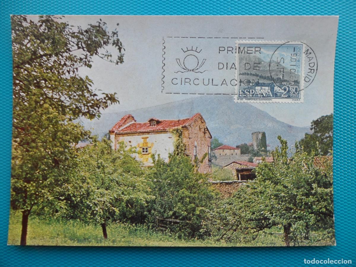Sellos: 1965-ESPA&Ntilde;A-TARJETAS MAXIMAS-VER FOTO- N&ordm;1649-SERIE TURISTICA-VISTA DE MOGRO VEIJO-SANTANDER