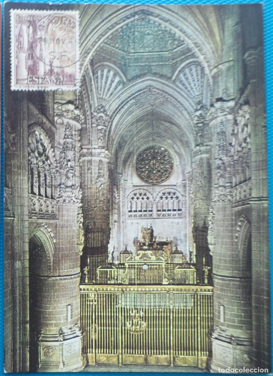 Sellos: 1965-ESPA&Ntilde;A-TARJETAS MAXIMAS-VER FOTO- N&ordm;1650-SERIE TURISTICA-INTERIOR DE LA CATEDRAL DE BURGOS