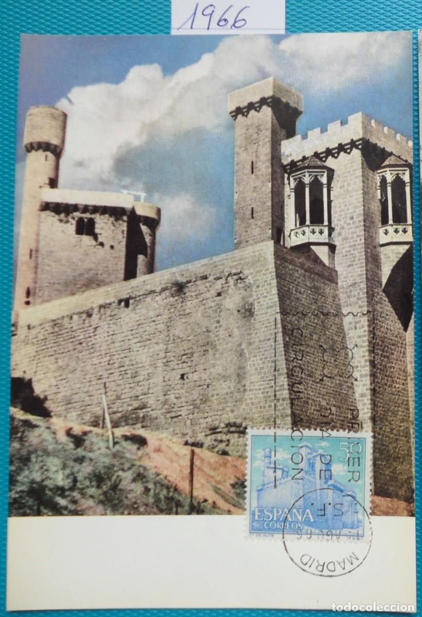 Sellos: 1966-ESPA&Ntilde;A-TARJETAS MAXIMAS-VER FOTO- N&ordm;1741-CASTILLOS DE ESPA&Ntilde;A-CASTILLO DE OLITE(NAVARRA)