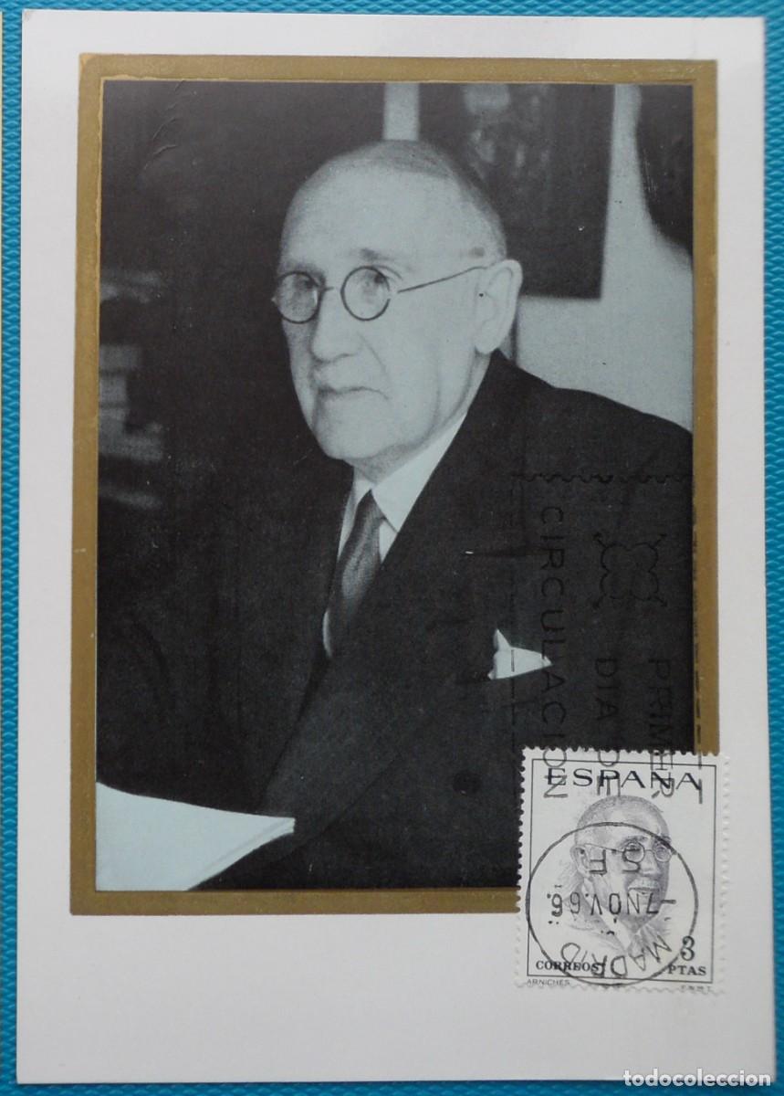 Sellos: 1966-ESPA&Ntilde;A-TARJETAS MAXIMAS-VER FOTO- N&ordm;1759-CARLOS ARNICHES(1866-1943)LITERATOS ESPA&Ntilde;OLES