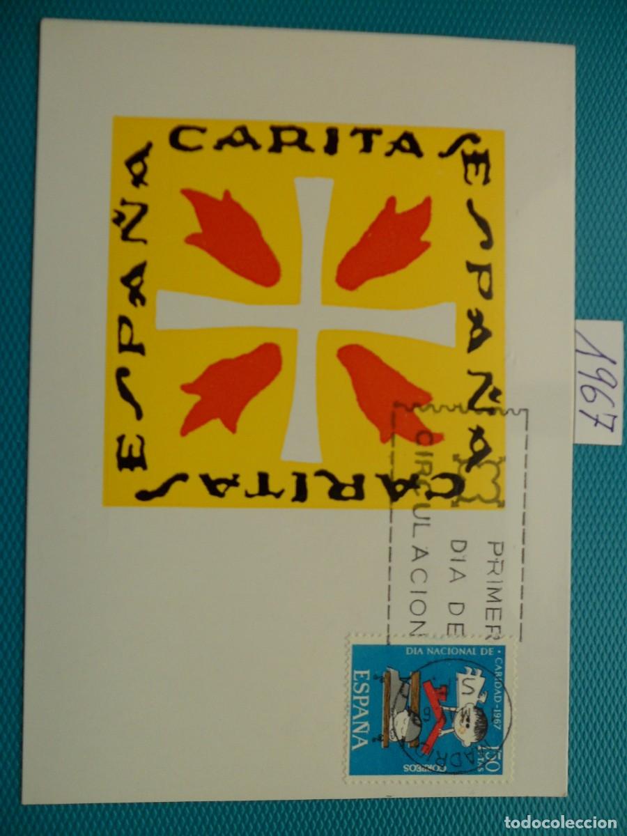 Sellos: 1967-ESPA&Ntilde;A-TARJETAS MAXIMAS-VER FOTO- N&ordm;1801-PRO CARITAS ESPA&Ntilde;OLA