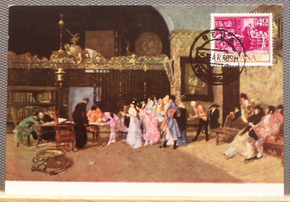 Sellos: 1968-ESPA&Ntilde;A-TARJETAS MAXIMAS-VER FOTO- N&ordm;1854/63-PINTOR MARIANO FORTUNY-FECHA REUS(TARRAGONA)