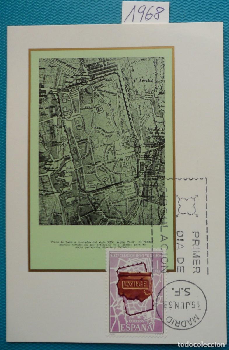 Sellos: 1968-ESPA&Ntilde;A-TARJETAS MAXIMAS-VER FOTO- N&ordm;1871-XIX CENTENARIO DE LA LEGIO VII GEMINA,FUNDACION DE LEO