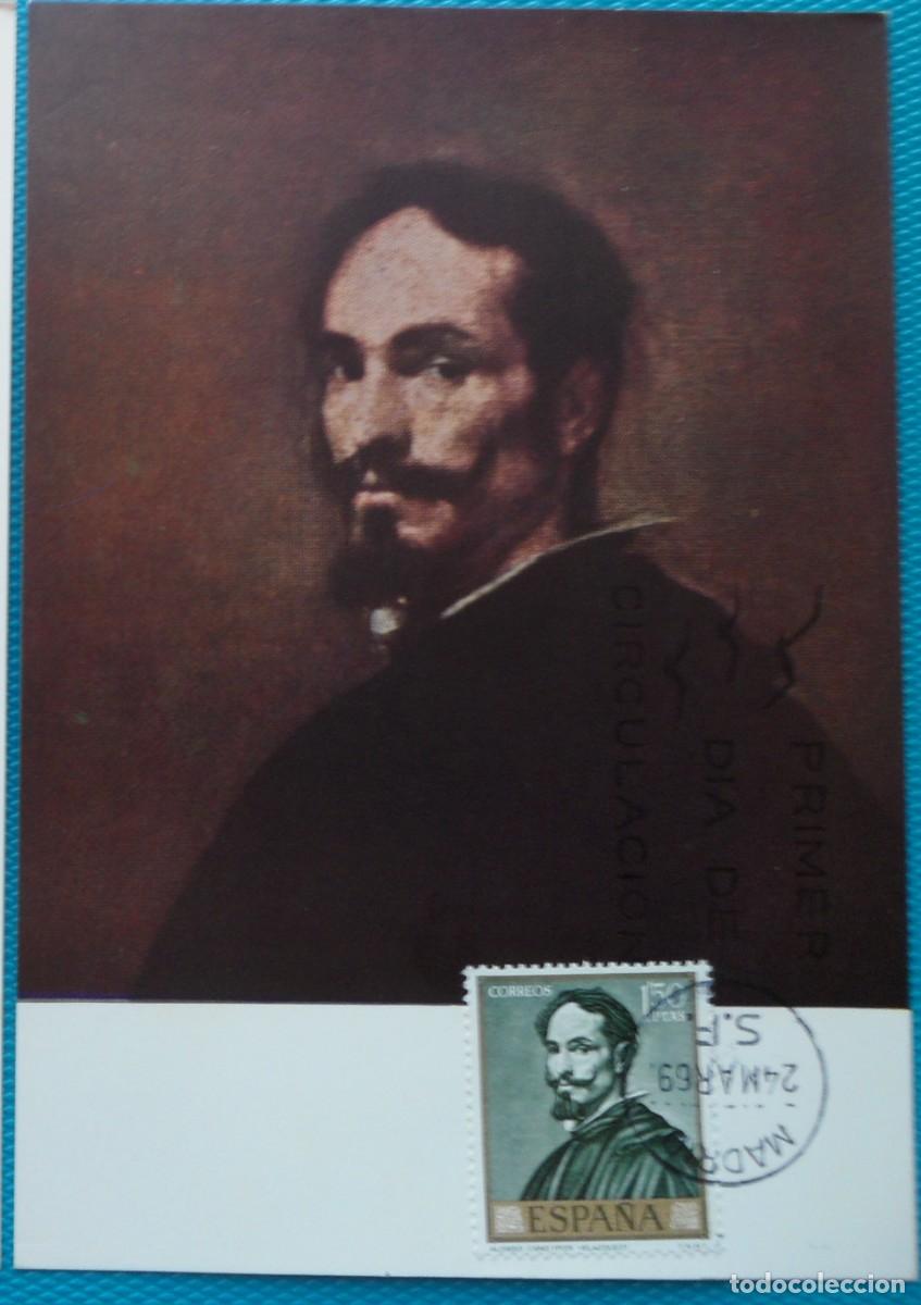 Sellos: 1969-ESPA&Ntilde;A-TARJETAS MAXIMAS-VER FOTO- N&ordm;1913-PINTOR ALONSO CANO(VELASQUEZ-RETRATO DE ALONSO CANO))