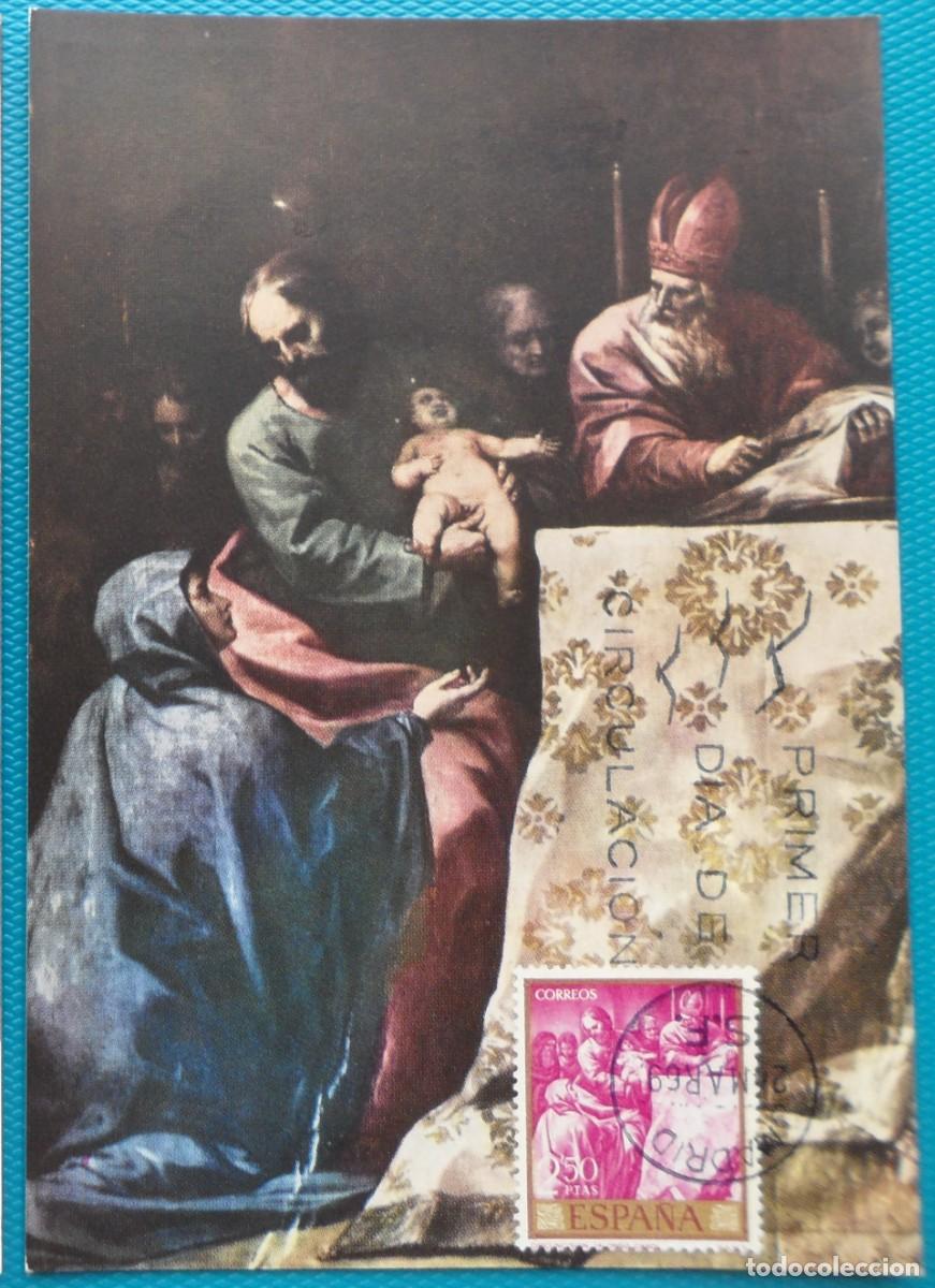 Sellos: 1969-ESPA&Ntilde;A-TARJETAS MAXIMAS-VER FOTO- N&ordm;1915-PINTOR ALONSO CANO(LA CIRCUNCISION)