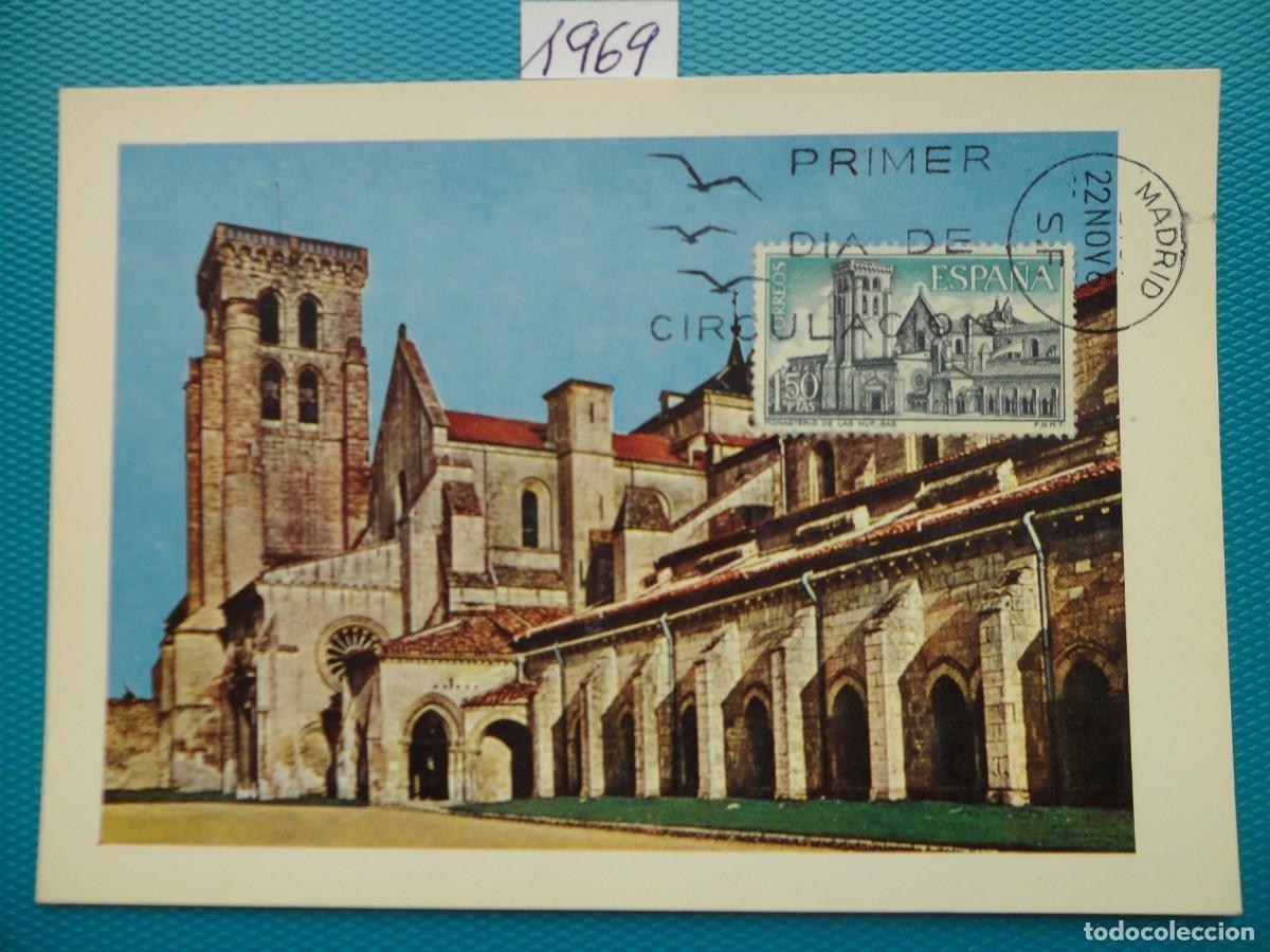 Sellos: 1969-ESPA&Ntilde;A-TARJETAS MAXIMAS-VER FOTO- N&ordm;1946/8-MONASTERIO DE LAS HUELGAS