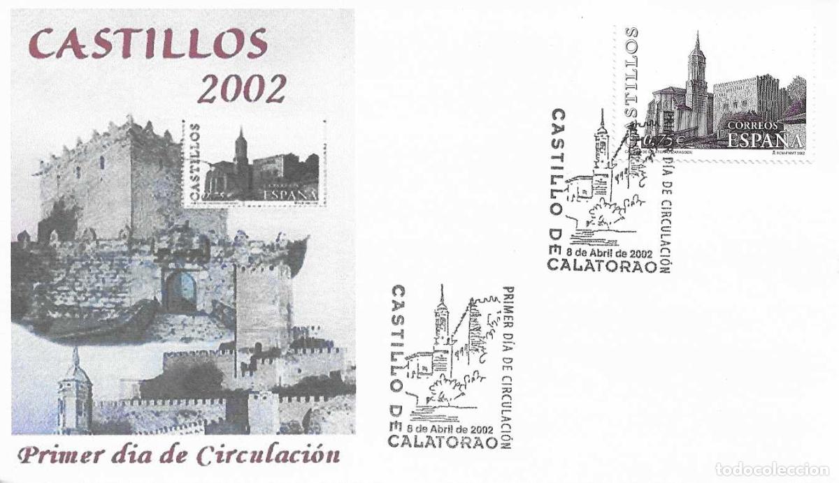 Sellos: CASTILLO DE CALATORAO CASTILLOS 2002 (EDIFIL 3891) EN TM PD MOD 2 MATASELLOS CALATORAO (ZARAGOZA)