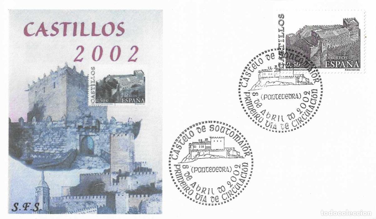 Sellos: CASTILLO DE SOTOMAYOR PONTEVEDRA CASTILLOS 2002 (EDIFIL 3890) EN TM PD MOD 2 MATASELLOS SOUTOMAIOR
