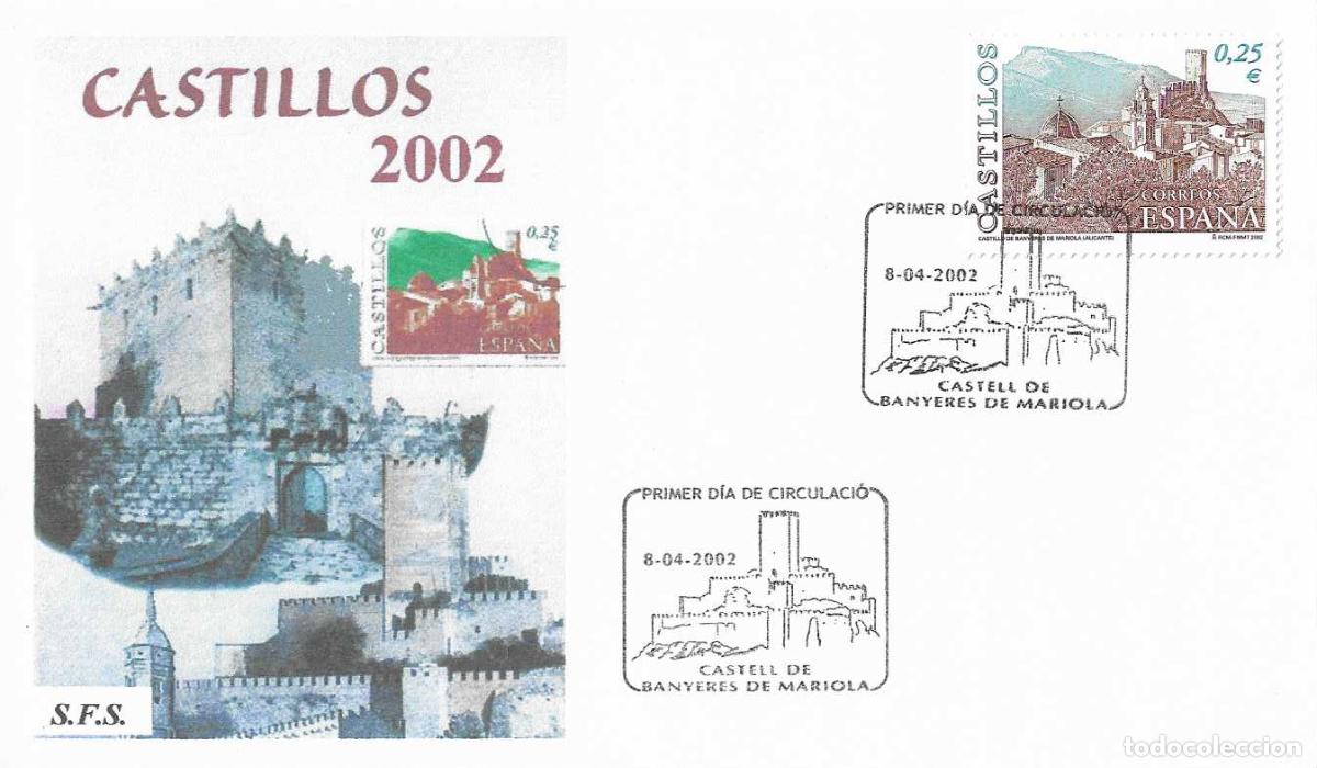 Sellos: CASTILLO DE BA&Ntilde;ERES CASTILLOS 2002 (EDIFIL 3889) TM PD MOD 3 MATASELLOS BANYERES MARIOLA (ALICANTE)