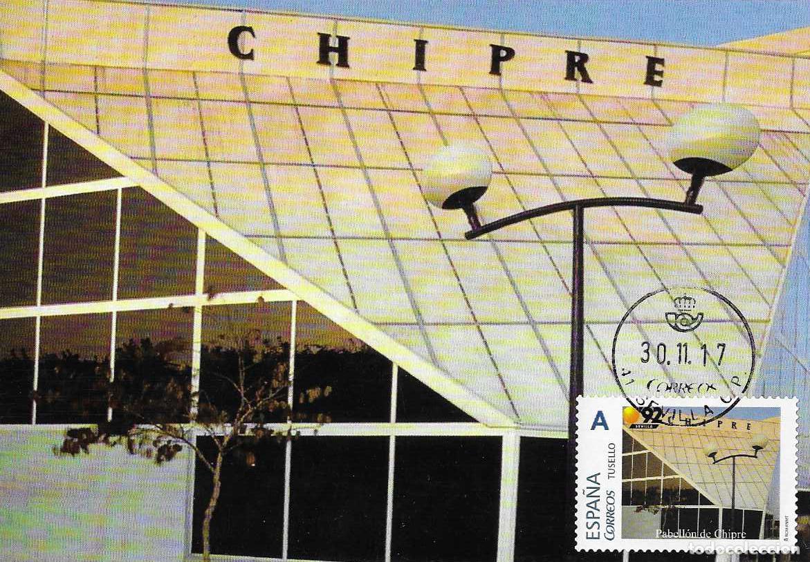 Timbres: RARO TU SELLO PABELLON DE CHIPRE EN EXPOSICION EXPO 1992 SEVILLA 2017 TARJETA MAXIMA VER REVERSO