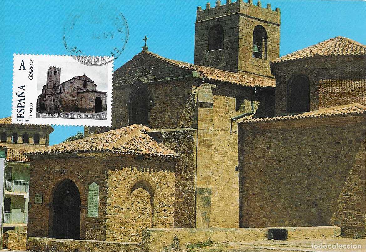 Timbres: RARO TU SELLO IGLESIA GOTICA DE SAN MIGUEL EN AGREDA TARJETA MAXIMA MATASELLOS AGREDA (SORIA) 2009
