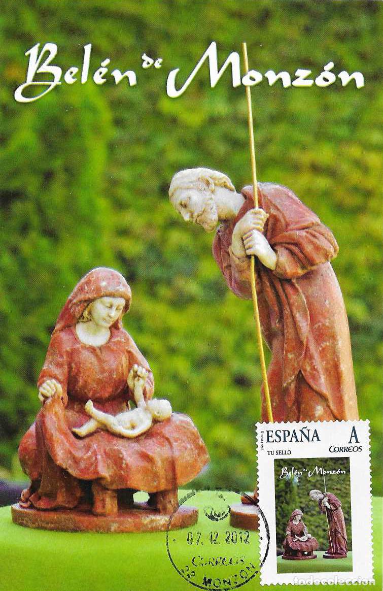 Selos: RARO TU SELLO NAVIDAD RELIGION BELEN DE MONZON (HUESCA) EN TM MATASELLOS MONZON 2012 VER REVERSO