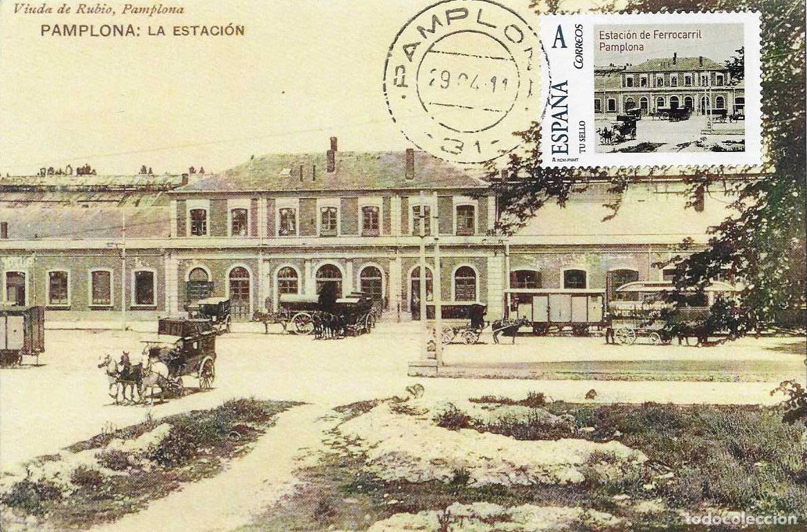 Briefmarken: RARO TU SELLO TRENES ESTACION FERROCARRIL DE PAMPLONA TM MATASELLO PAMPLONA (NAVARRA) 2011 VER DORSO