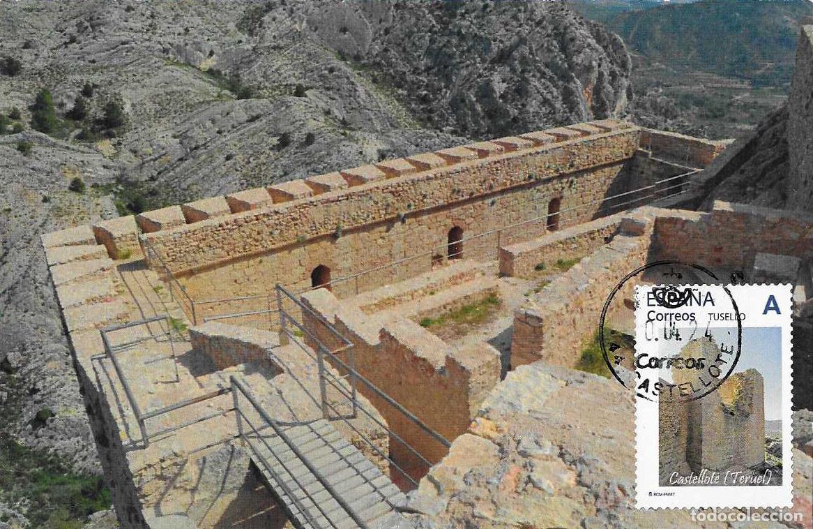 Sellos: RARO TU SELLO CASTILLO TEMPLARIO DE CASTELLOTE (TERUEL) EN TM MATASELLOS CASTELLOTE 2024 VER REVERSO