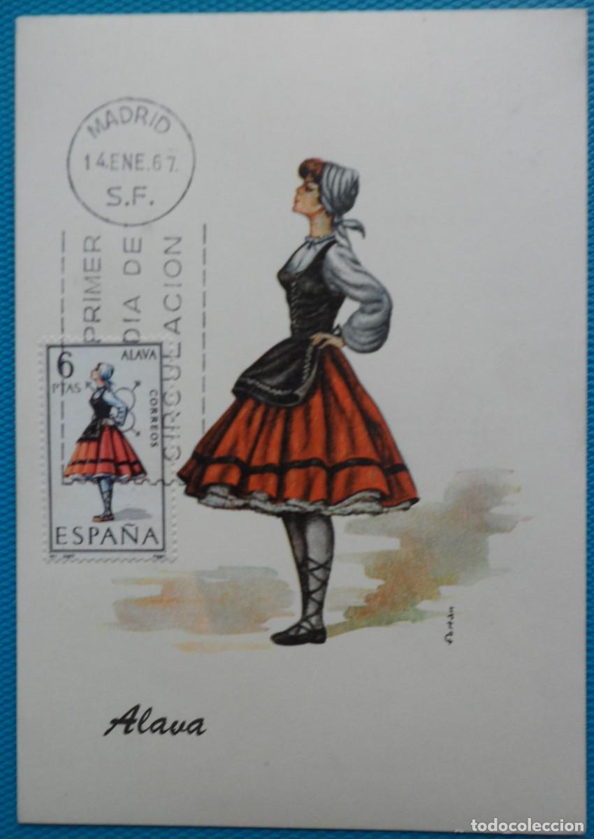 Sellos: 1967-ESPA&Ntilde;A-TARJETAS MAXIMAS-VER FOTO-TRAJES REGIONALES-N&ordm;1767-ALAVA