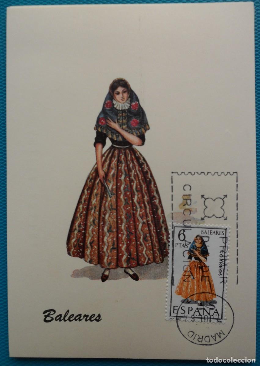 Sellos: 1967-ESPA&Ntilde;A-TARJETAS MAXIMAS-VER FOTO-TRAJES REGIONALES-N&ordm;1773-BALEARES