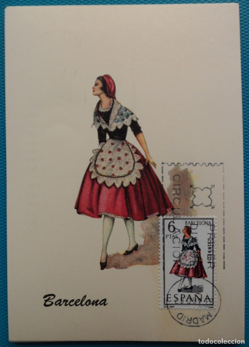 Sellos: 1967-ESPA&Ntilde;A-TARJETAS MAXIMAS-VER FOTO-TRAJES REGIONALES-N&ordm;1774-BARCELONA