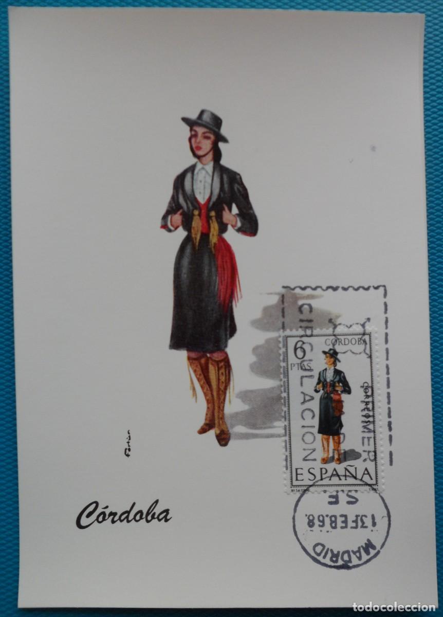 Sellos: 1968-ESPA&Ntilde;A-TARJETAS MAXIMAS-VER FOTO-TRAJES REGIONALES-N&ordm;1840-CORDOBA